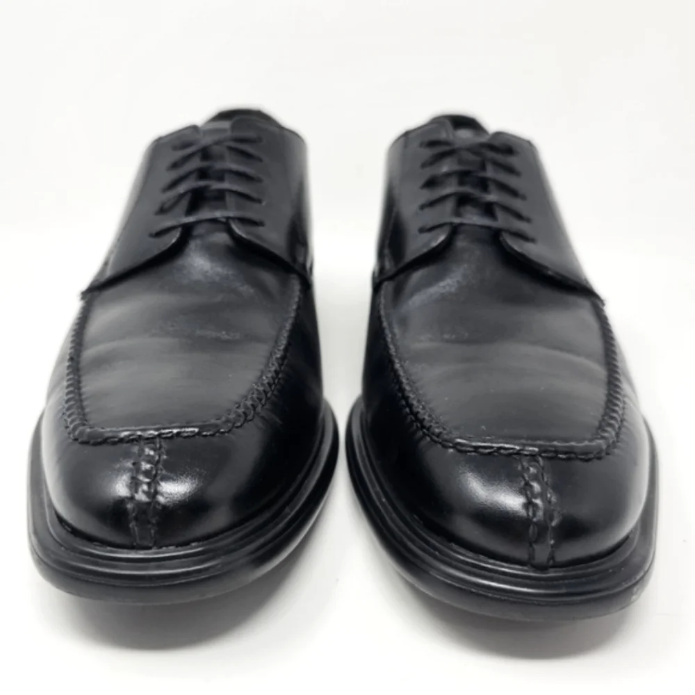 Niel M Black Leather President Oxfords Mens Size 9‎ D Lace Up Split Toe Shoes